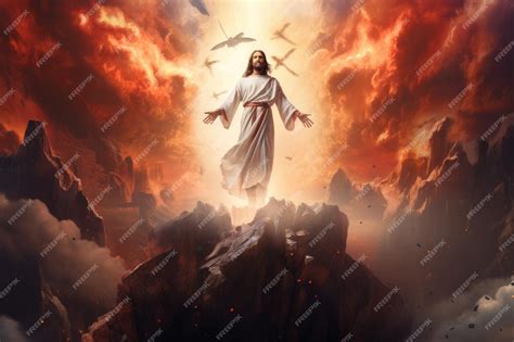 Premium Photo Second Coming Of Jesus Christ Ascension Of Jesus In