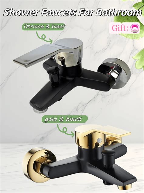 Pc Electroplated Washroom Shower Hot And Cold Faucet Bathroom Toilet Bathroom Tub Water
