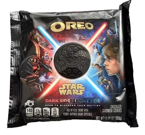 NEW LIMITED STAR WARS OREO RED BLUE CREME KYBER SUGAR CRYSTAL COOKIES