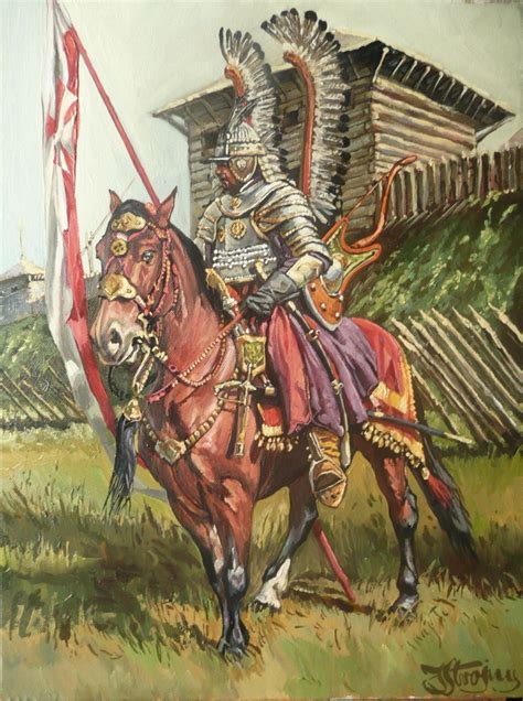 Polish Winged Hussar Guard Oil Painting By Yaroslav Stroyny Poland