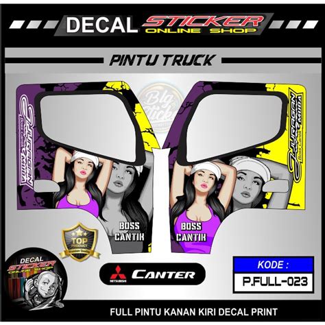 Jual Stiker Mobil Truk Canter Decal Print Full Pintu Truck Variasi