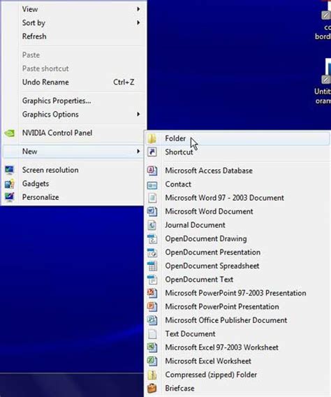 how to make a folder on desktop