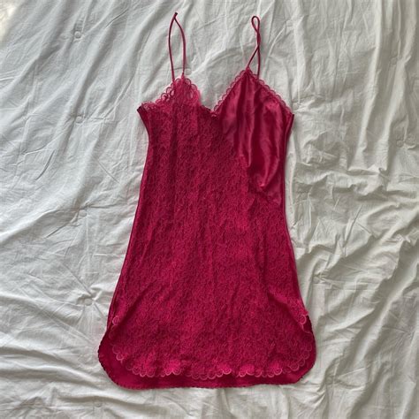Vintage Hot Pink Barbie Sheer Slip Dress Great Depop