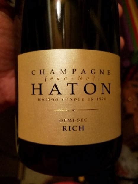 NV Jean Noël Haton Champagne Rich Demi Sec France Champagne