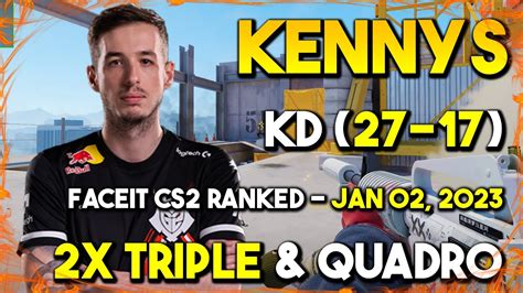 KennyS 27 17 On Vertigo 2X TRIPLE QUADRO KILL FACEIT 5V5 RANKED