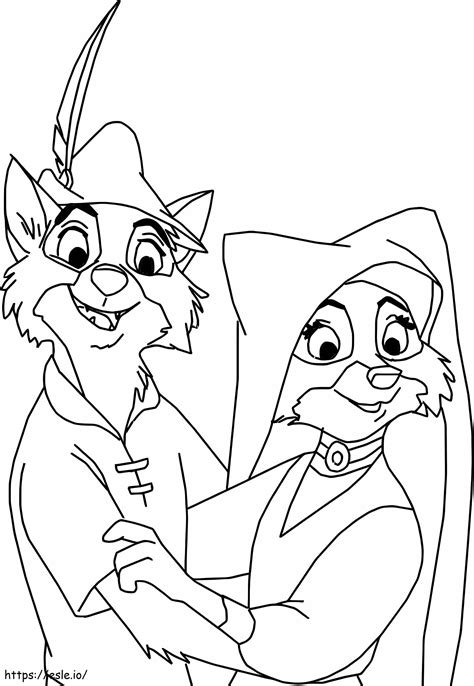 Linda Marianne E Robin Hood Para Colorir