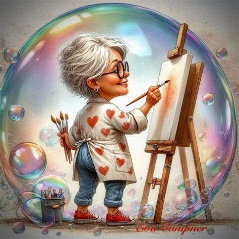 Pin By Ine Van On 13x13 Plaatjes In 2024 Funny Art Cartoon Grandma