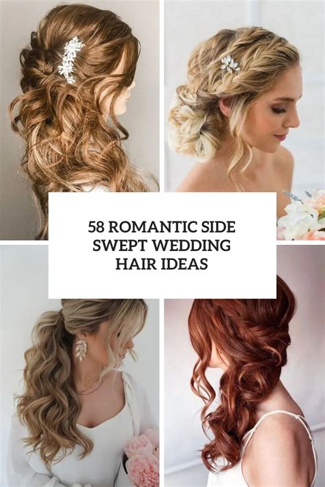 Romantic Side Swept Wedding Hair Ideas Styleoholic