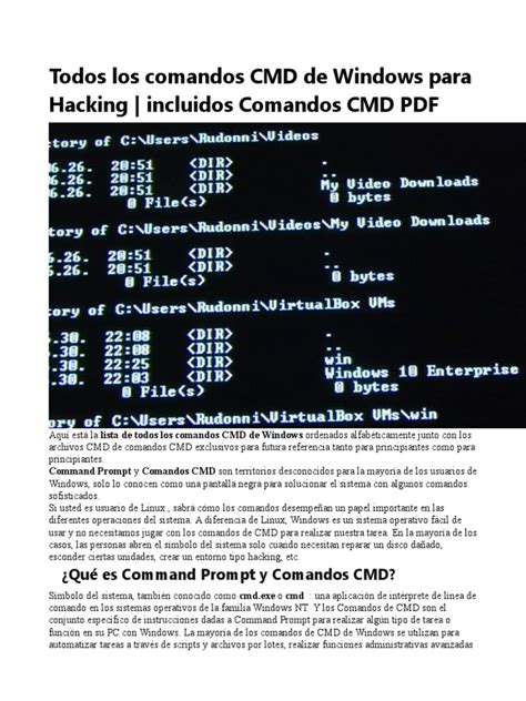 Comandos Windows | PDF