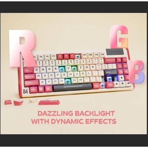 Jual Dustsilver Red White Classical Retro Rgb Hot Swap Wireless Keyard Shopee Indonesia