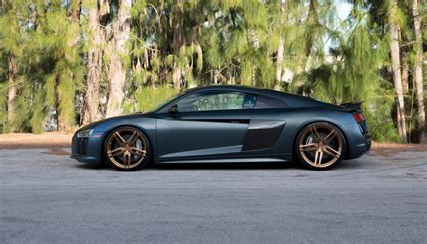 Gallery 2017 Audi R8 V10 Plus On VOSSEN Gold Forged Wheels CAR SHOPPING