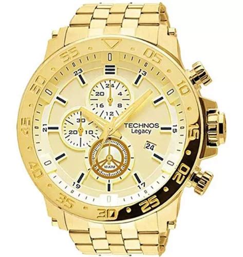 Rel Gio Technos Dourado Masculino Classic Legacy Js Ao X