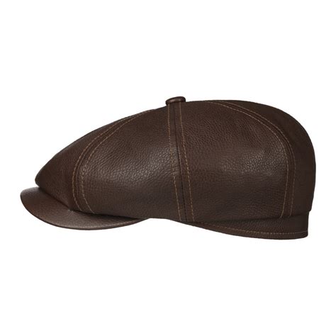 Casquette Hatteras Lamb Cuir Marron Stetson Reference 18013