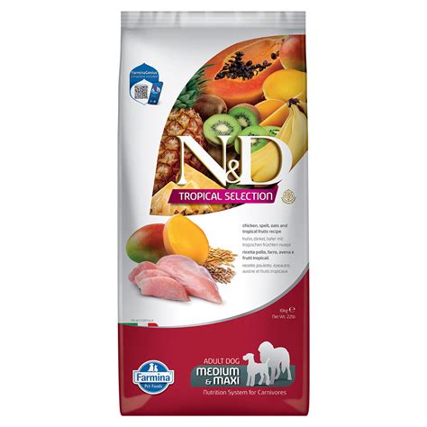 N D Tropical Selection Medium Maxi Ração seca para cão Frango