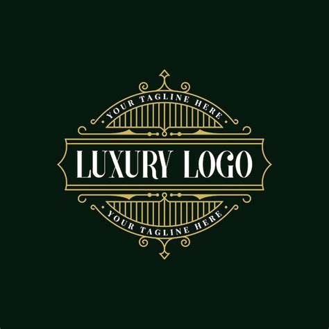 Vintage Gold Luxus Elegante Logo Vorlage Premium Vektor