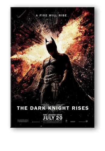 Batman The Dark Knight Rises Poster Chromaplate