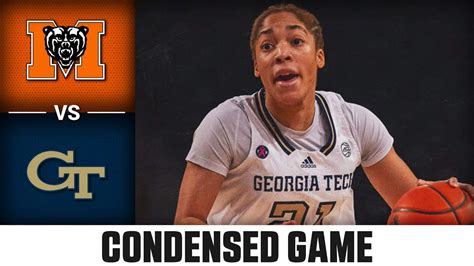 Mercer Vs Georgia Tech Condensed Game 2023 24 ACC Womens Basketball