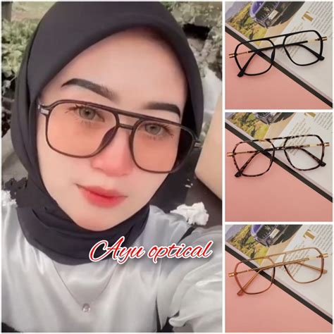 Jual Kacamata Wanita Kotak Bisa Buat Minus Normal Dan Slynder Shopee