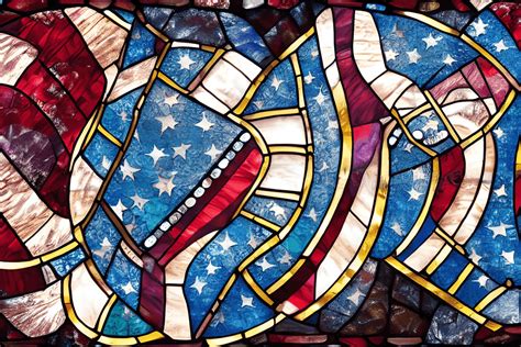 Stained Glass American Flag Creative Fabrica