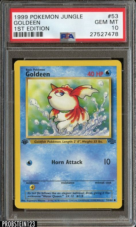 First Edition Goldeen Pokemon Card Printable Cards