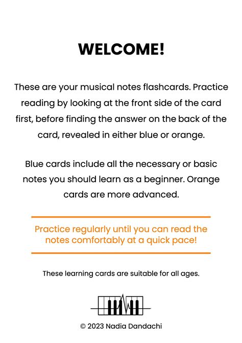 Musical Notes Flashcards Printable Cards for Music Learning Suitable ...