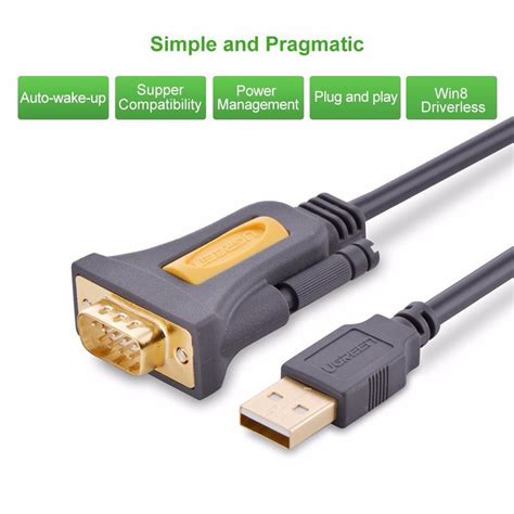 Adaptador Ugreen Usb To Rs Db Serial Male Converter En Hot