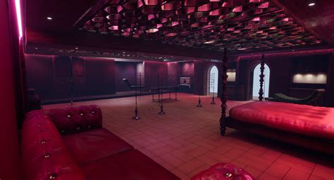 (WIP) 50 shades of grey, red room — polycount