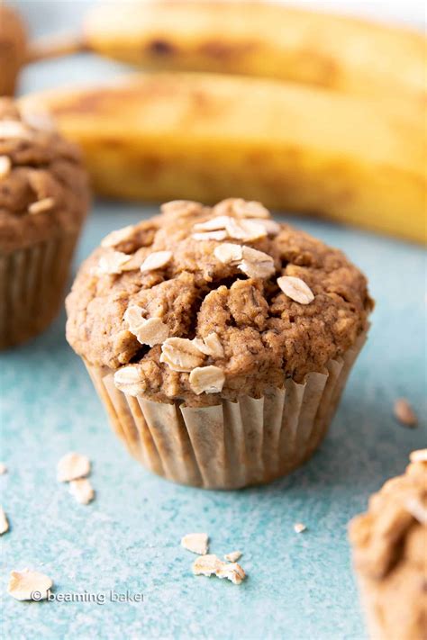 Gluten Free Banana Oat Muffins Vegan Beaming Baker