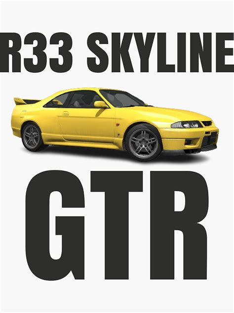 R Skyline Gtr Sticker For Sale By Motoshift Redbubble