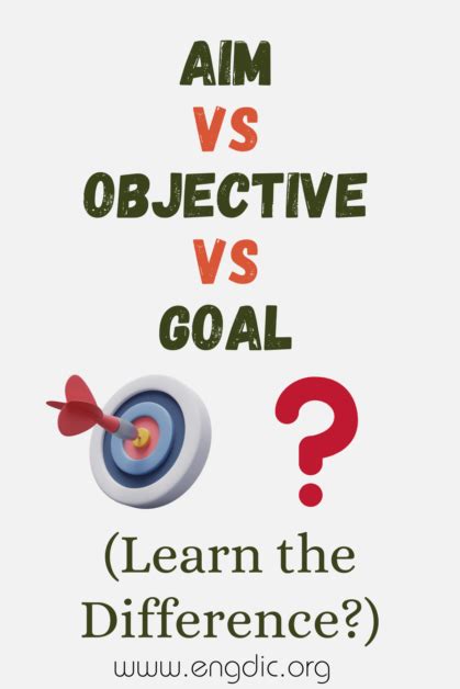 Aim Vs Objective Vs Goal What S The Difference Engdic