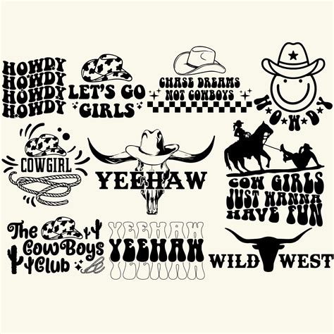 Cowgirl Svg Png Cowboy Svg Western Svg Howdy Svg Wild West Svg Western