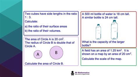 Revising problems with similar shapes - students revise how to calculate unknown lengths, areas ...