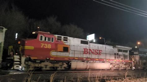 Warbonnet Bnsf Foreign Power On Norfolk Southern Manifest Night Chase