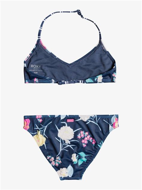 Swim Girls Roxy Girl S Flowers Addict Triangle Bralette Bikini