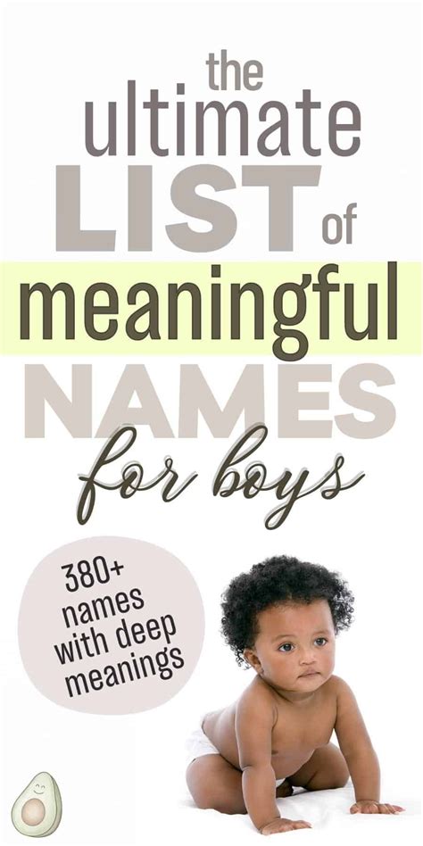 Meaningful boy names – Artofit