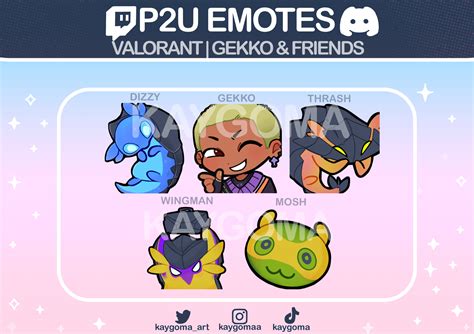 Paquete De Gestos Gekko Valorant Twitch Discord Youtube Facebook