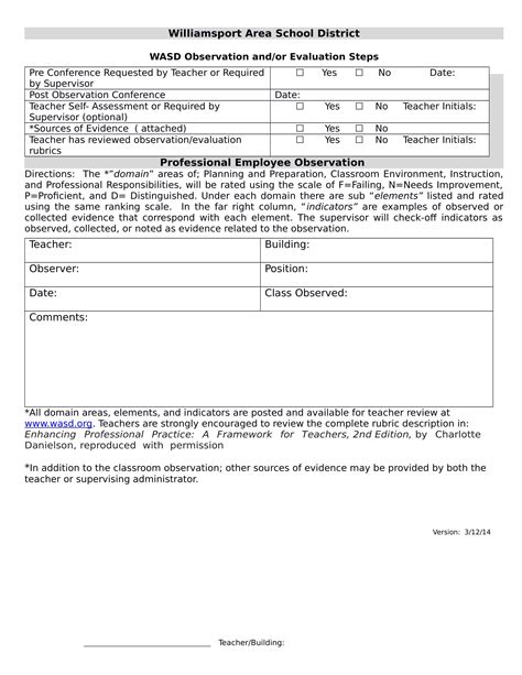 Free 4 Employee Observation Forms In Pdf Ms Word