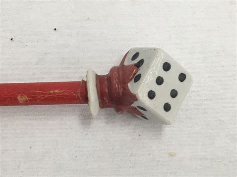 Sold Price Vintage Carnival Circus Fair Parade Cane With Dice Topper Invalid Date Edt