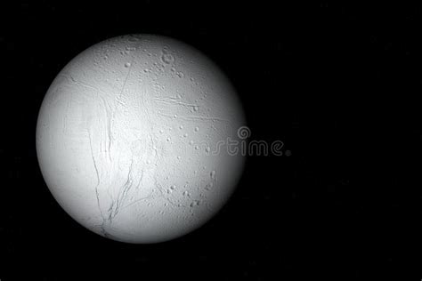 Enceladus A Lua Do Sistema Solar Saturno Ilustra O Stock Ilustra O