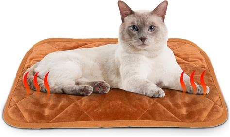 Amazon.com : NAMOTEK Self-Warming Cat Bed Indoor/Outdoor Super Soft Self Heating Pet Mat ...