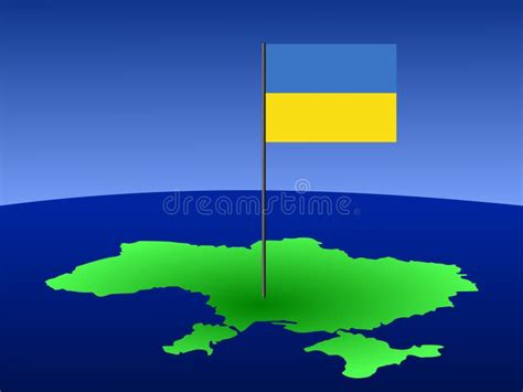 Ukraine Map Flag With Plane And Swoosh 3d Illustration Stock