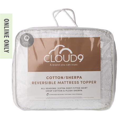 Mattress Toppers Cloud Reversible Sherpa Mattress Topper