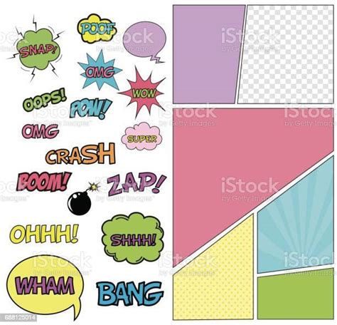 만화 연설 거품 팝 아트 스타일에서의 세트 경외감에 대한 스톡 벡터 아트 및 기타 이미지 경외감 기포 낱말 Istock