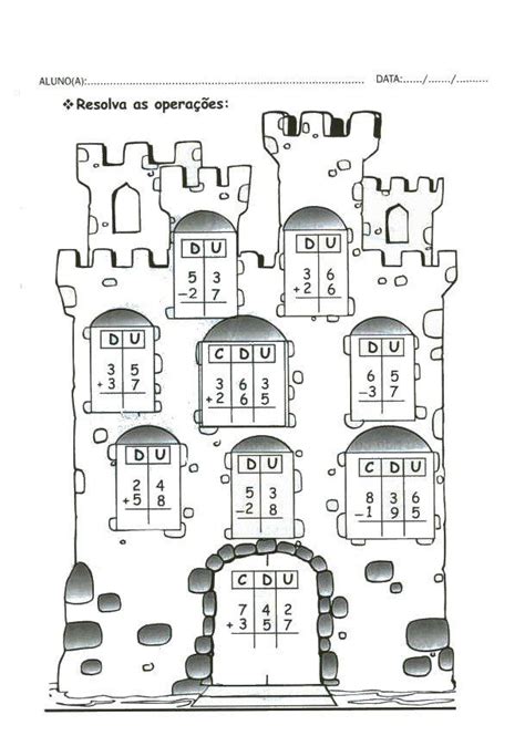 Exercícios de Matemática para o 3º ano Atividades para colorir