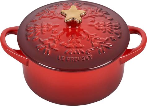 Amazon Le Creuset Noël Collection Stoneware Mini Cocotte with Star