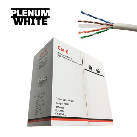 Cat Ulcmp Wh Utp Pure Copper Plenum Cable Ft Roll White