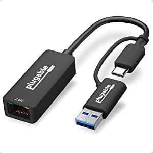 Amazon 可插拔 2 5GB USB 乙太網路轉接器 適用於筆記型電腦2 合 1 纜線USB 2 5GB 乙太網路轉接器