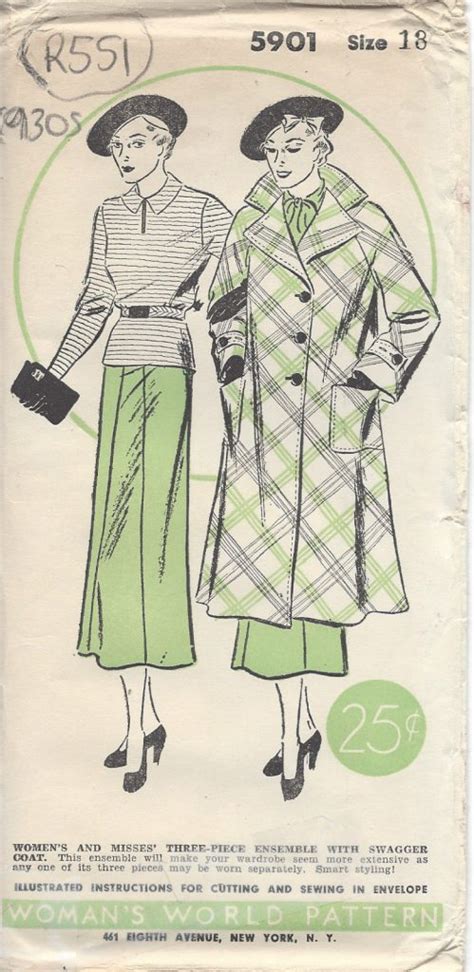 1940s WW2 Vintage Sewing Pattern B32 BLOUSE SKIRT 1362R The