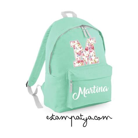 Mochila Personalizada Con Nombre E Inicial Mochila Personalizada