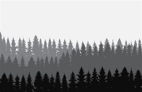 Premium Vector Silhouette Forest Nature Design Vector